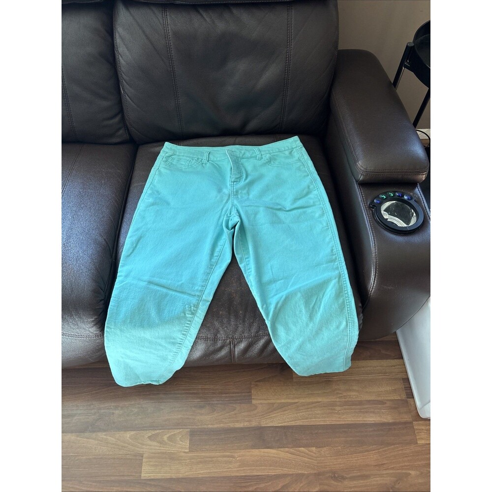 Women’s Style & Co Size 12 Teal Pants Straight Leg Pockets